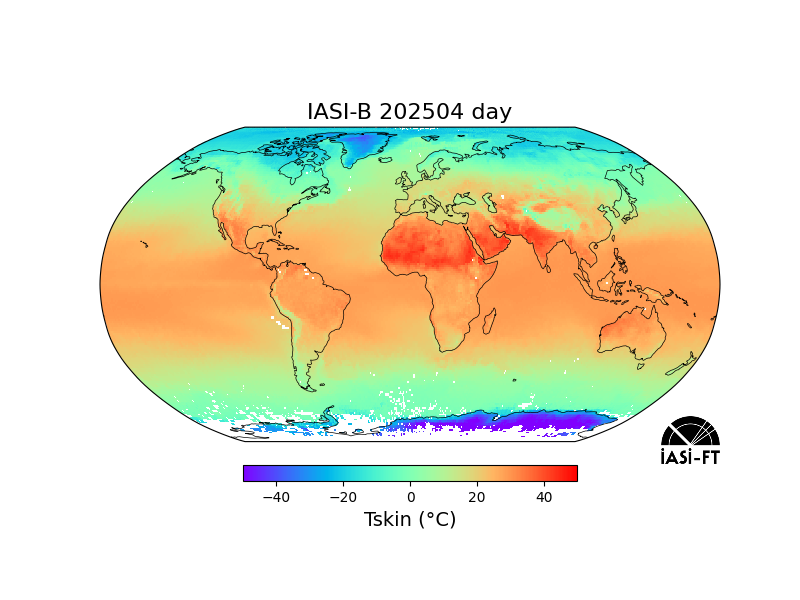 Daytime map image from IASI satellite